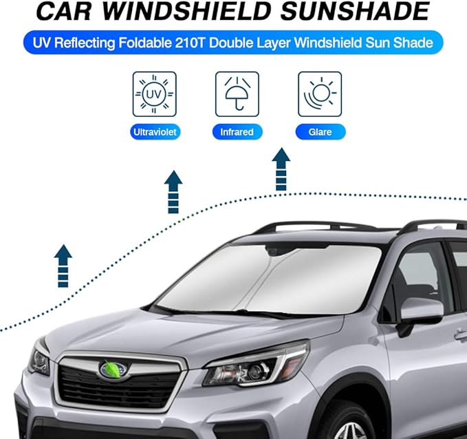 KUST Windshield Sun Shade for Subaru Forester 2014-2018 Sunshade Window Sun Visor Protector Foldable Blocks UV Rays Keep Your Car Cool