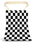 Car Garbage Can, Trash Bag, Hanging Trash Can for Vehicle Accessories, Travelling, Camping, Cute Back Seat Organizer, Classic Black White Plaid
