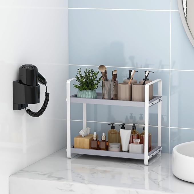 HNRLOY Bathroom Counter Organizer,Bathroom Countertop Organizer,Counter Shelf,Countertop Storage,Organization and Storage,Mak