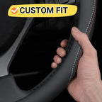 Car Steering Wheel Cover Compatible with Honda Clarity 2025 2024 2017-2023 Year, Breathable Premium Leather, Anti-Slip Design, C-Style