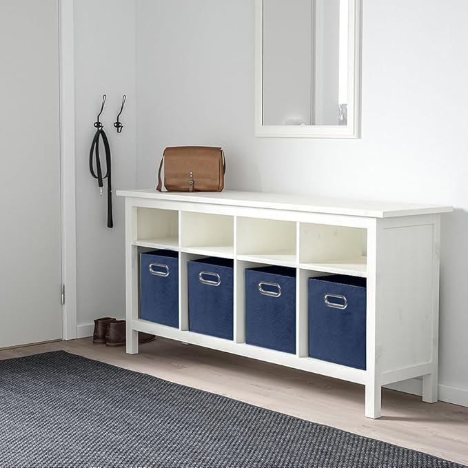 ShellKingdom Storage Bins, Foldable Fabric Storage Cubes And Cloth Storage Organizer Drawer with Metal Handle For Closet And 