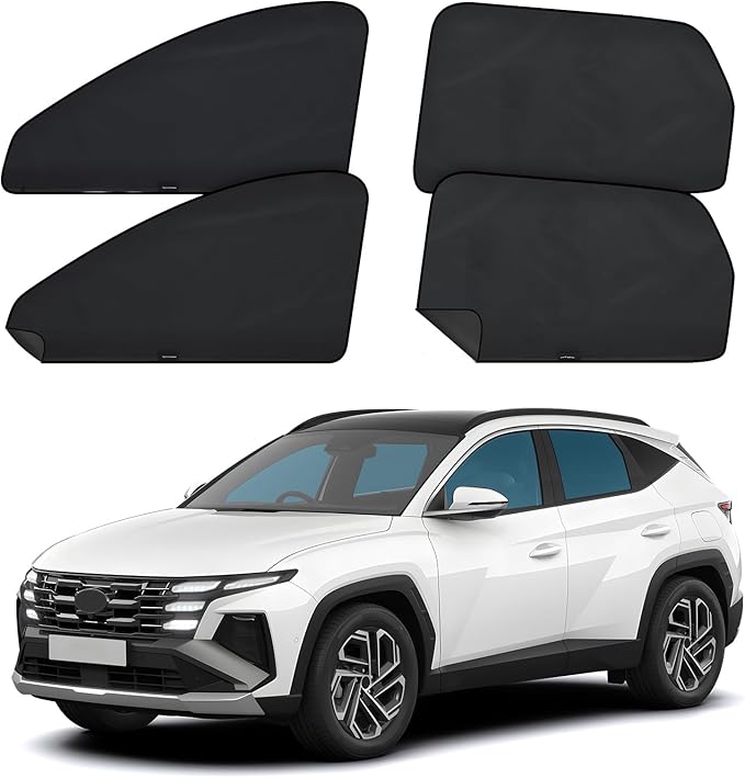 ZATOOTO Car Window Shades for Tucson 2021-2024, 4 Pcs Magnetic Car Window Covers - 100% Block Light Privacy Curtains, Side Window Sun Shade for Baby Breastfeeding, Sleeping, Camping
