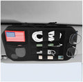 2026 New Car Visor Organizer with American Flag,High-Capacity Car Sun Visor Organizer for Storing Sunglasses/Pens/Driver'S Licence,Multifunctional Sunvisor Organizers with Zipper