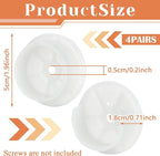 Amyhill Plastic Closet Pole Socket White Closet Rod Holders Rod Bracket Shower Holders Wardrobe Tube Support for Bathroom Cur