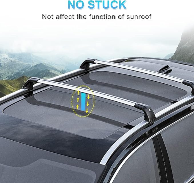 JDMON Roof Rack Cross Bars Compatible with Hyundai Tucson 2016 2017 2018 2019 2020 2021 with Side Rails Anti-Theft Locks Desigh, Aluminum Luggage Rack for Rooftop Cargo Bag Carrier Kayak Bike, Silver