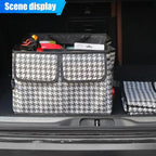 Car Trunk Organizer, Waterproof 600D Oxford Cloth Backseat Car Organizer, Large-capacity Collapsible Multi Compartment
