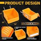 ELEAD 260 Piece Pegboard Hooks 1/8 and 1/4 inch Peg Board Organizer Accessories with Pegboard Bins for Organizing Various Too