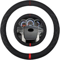 Suede Steering Wheel Cover,Compatible with Toyota 4Runner Sequoia Tacoma Tundra Sienna Suede Leather Sport Non-Slip Wheel Cover Car Interior Accessories 15.5 16 inch for Man and Women