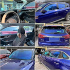 XhuangTech Chameleon Light Blue Front Window Roll Tint Solar Film Protection Scratch Resistant 60% VLT (Light Blue, 29.53" in x 4.92' Ft)
