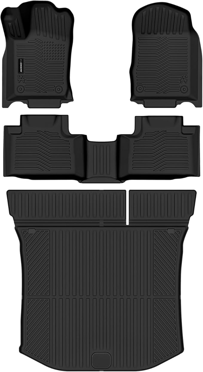 Auxko All Weather Floor Mats Cargo Mat for Jeep Grand Cherokee 5 Seats 2011-2021 & Grand Cherokee WK 2022 All Season TPE Accessories Guard Odorless Anti-Slip Floor Liners Trunk Mat