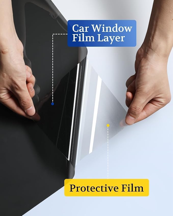 ARANA 3% VLT 20" × 100FT Ceramic Car Window Tint Film, Heat Resistant & 99% UV Blocking Privacy Protection
