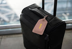 Personalized Monogrammed Leather Luggage Tags - 2 Pack