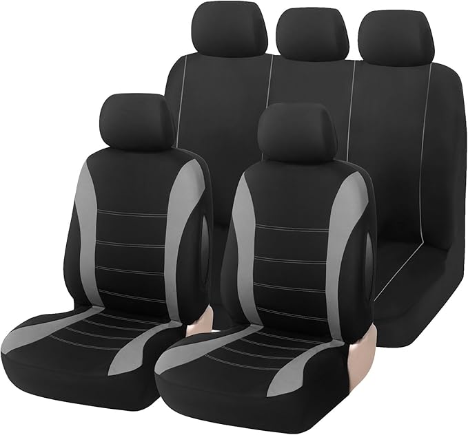 Foneso Car Seat Covers, 100% Breathable with Composite Sponge Inside, Airbag Compatible Universal Fit Accessories Auto for Ca