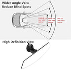 Car Rear View Mirror with Adjustable Suction Cup,Wide Angle Reduce Blind Spots 12.6inch HD Universal Panoramic Interior Rearview Mirror for Cars,SUVs,Trucks,Vehicles White