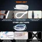 Car LED Strip Light For Trunk, 79Inch IP67 Silicone Waterproof Neon Light Strip Embedded, Flexible Cutting Universal Auto Interior Lights(White)