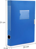 A4 Storage File Boxes Plastic Archives Cases with Lid, File Folder Organizer Document Filing Box for Office, Letter Size Pape