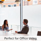 HIDBEA Frosted Window Privacy Film Non-Adhesive, Reusable Window Glass Films Heat Control Self Static Cling Removable Window Stickers for Home Office Living Room (Frosted, 55.1 Inch x 32.8 Feet)
