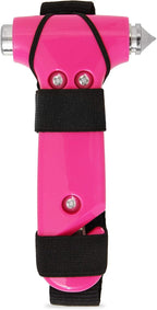 Super-Cute Safety Hammer - Emergency Automotive Escape Hammer Tool, Seat Belt Cutter & Car Window Break Tool - Pink, 1 Count
