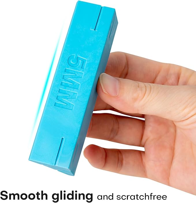 NEWISHTOOL Edge Trimming Guide Template for Accurate Cutting and Marking, Pack of 5, 1mm-5mm Gap Cutting Aids Tool for Car Vinyl Wrapping, Window Tinting,Sign Making, Wallpaper Edges Cut
