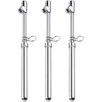 Tallew 3 Pack Dual Head Tire Pressure Gauge Heavy Duty Air Pressure Tire Gauge for Auto Truck Car RV Van Gage Range 10-150PSI, 1-10Bar (Silver)