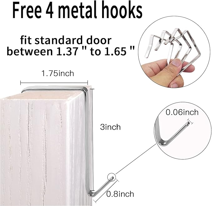 2 Pack Extra Large Hanging Crystal Clear Over Door Shoe Organizers, Closet Shoe Rack Organizer, 12+6 Pockets, 8 Hooks, Grey (