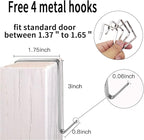 2 Pack Extra Large Hanging Crystal Clear Over Door Shoe Organizers, Closet Shoe Rack Organizer, 12+6 Pockets, 8 Hooks, Grey (