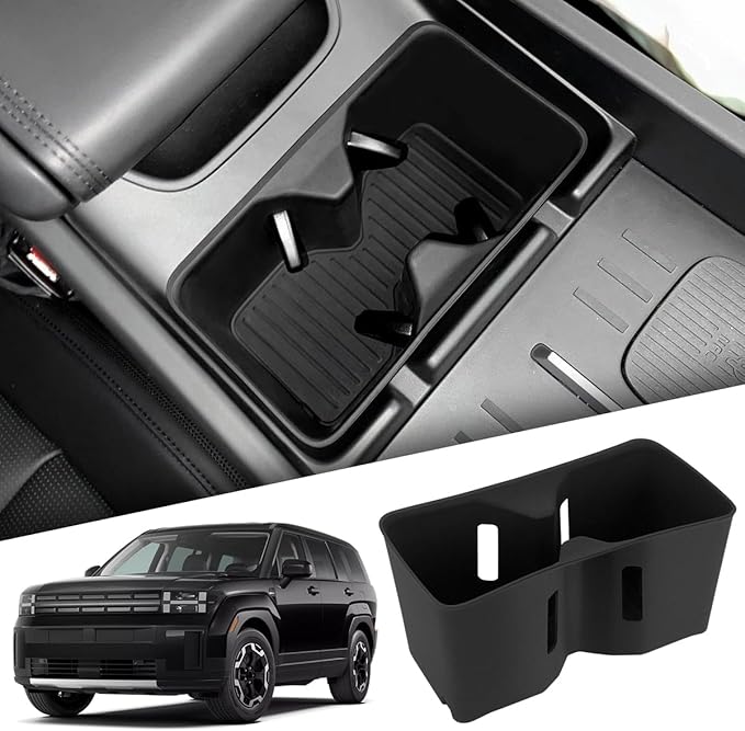 Cup Holder Insert Compatible with Hyundai Santa Fe 2024 2025, Center Console Water Drink Limiter Holder Fit for Hyundai Santa