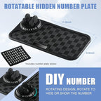 Car Anti Slip Mat Dashboard Tray Decorations Sticky Pad Multi Functional Ultra Thick with 360° Rotating Universal Phone Pad H