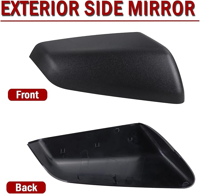 Left Driver Side & Right Passenger Side Exterior Mirror Cap Cover Rearview Mirror Cover Trim Fit for 2018-2023 Chevrolet Equinox/GMC Terrain Replaces 23406417 23406416 (Textured Black)