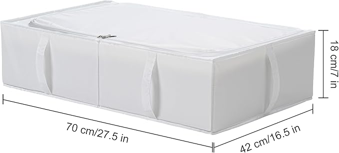 TYEERS Under Bed Storage Containers, Durable Fabric, Washable, Collapsible, Under Bed Storage Bins for Clothes, Blankets, She