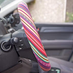 BDK Colorful Woven Boho Bohemian Hippie Style Steering Wheel Cover for Women - Fits Most Standard Wheel Sizes 14.5-15 inch Co