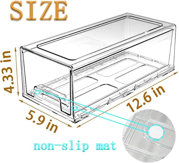 clear Drawer-Type Plastic Storage Box Bins Organizer，Family First Aid Kits Medicine cabinet Box Organizer,Closet ，Shelf，Ointm