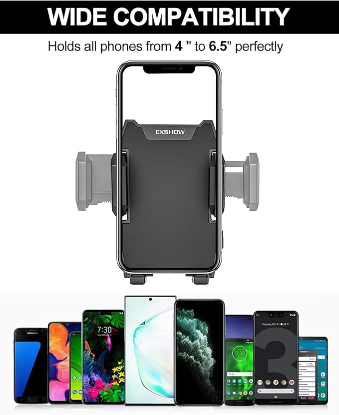 EXSHOW Phone Holder for Car CD Slot, One-Hand-Available CD Player Cell Phone Mount for iPhone 11 Pro Max 11 XR XS 8 Plus 7 6S SE, Samsung S10+ S10e S10 S9 N9 S8 Note10 10+ Plus, Google, LG, Moto etc