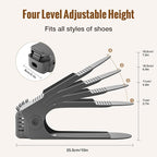 Neprock Shoe Slots Organizer, Shoe Rack Space Saver Organizador De Zapatos (12 Pack) Grey