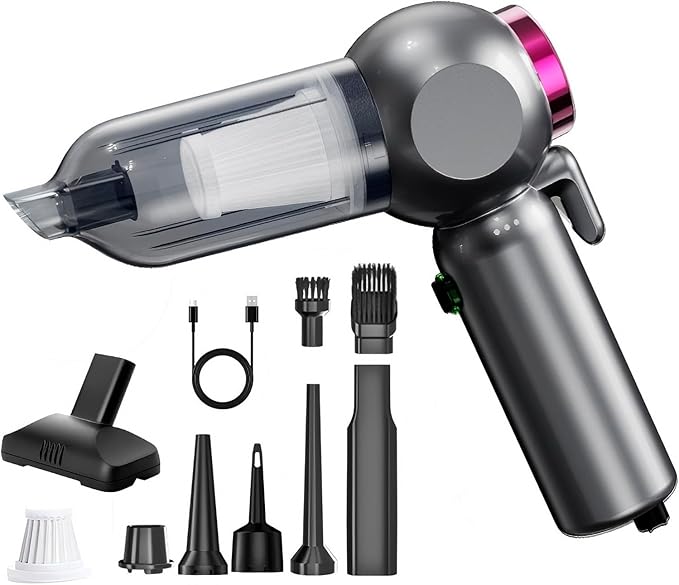 Car Vacuum，Handheld Car Vacuum Cleaner Cordless，20000Pa Vacuum Portable Cordless Powerful 120W Brushless Motor & 60 Min Runti