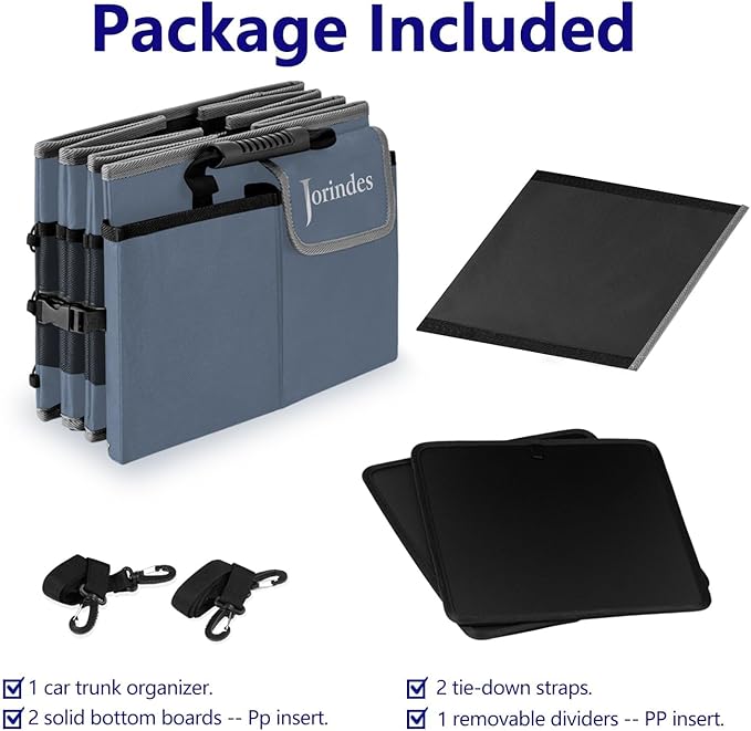 Trunk Organizer with Built-in Insulated Leak Proof Cooler Bag,Collapsible Cargo Organizer for SUV with Non Slip Bottom