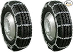 Mytee Products 2 Pair Cam Tensioner Twisted Link Snow Tire Chains Compatible w/ 16.5" Rim Diameter & 12" Wide Car Pickup Low-