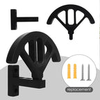 Wall mounted wooden cowboy hat rack, adjustable western cowboy hat rack, used for wide brimmed hats, hat storage, black, for 