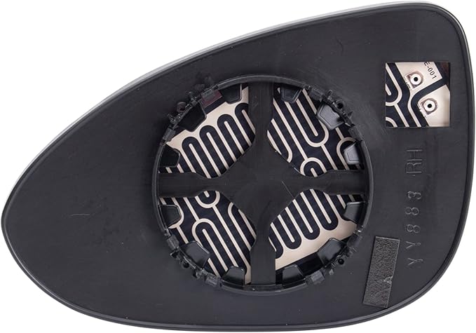 TRQ Passenger Side Mirror Glass Heated Convex Snap-On Compatible with 2012-2020 Chevrolet Sonic GM1325157