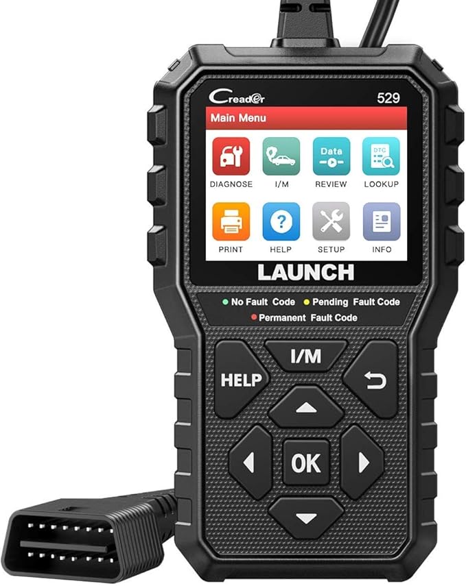 Launch CR529 OBD2 Scanner Diagnostic Tool, Full OBD2 Scanner for Car, Free Lifetime Upd. Check-Egine-Light Code Reader, 5