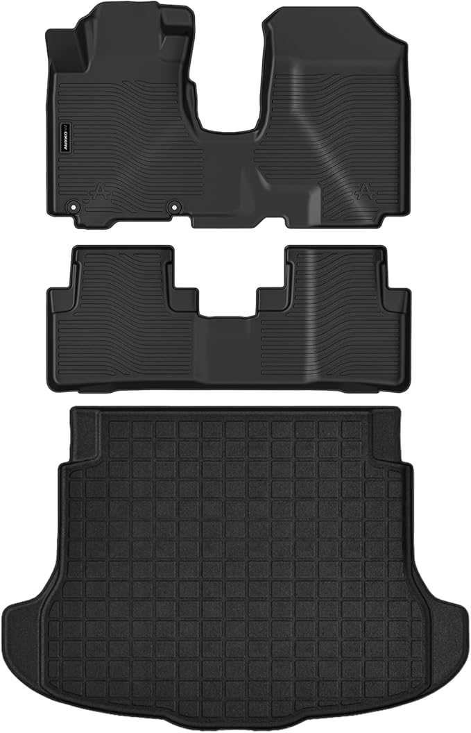 Auxko All Weather Floor Mats Cargo Mat for Honda CRV 2007 2008 2009 2010 2011 All Season TPE Accessories Guard Odorless Anti-Slip Floor Liners Trunk Mat