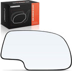 A-Premium Right Passenger Side Manual Non-Heated Mirror Glass Compatible with 1999-2007 Chevy Silverado, Tahoe, Suburban, Avalanche & GMC Sierra, Yukon & Cadillac Escalade, Escalade ESV/EXT