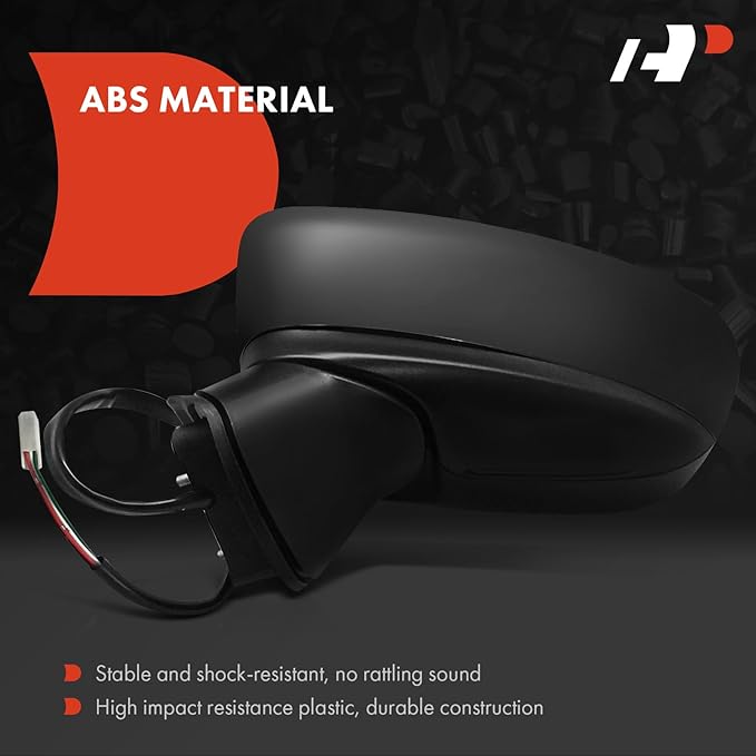 A-Premium Driver Side Power Door Mirror - Compatible with Mazda 3, 3 Sport, 2014 2015 2016 - Non-Heated Manual Folding Black 