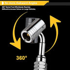 GODESON Heavy Duty Large Bore Tire Pressure Gauge,10-150 PSI & 12V1(.485"-26) Tire Gauge - 360° Swivel,Pro Grade Air Gauge for Large Trucks,Tractor,Heavy Equipment Vehicles