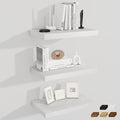 Fun Memories 12 Inch Deep Floating Shelves for Wall, 20 Inch Long Wall Mounted Storage Shelf with Invisible Brackets, 3 Pack 