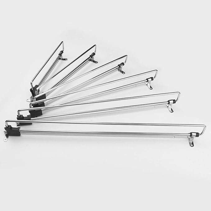 Wardrobe Clothes Rail, Wardrobe Chrome Pull Out Retractable Wardrobe Clothes Hanger Rail Towel Coat Racks Closet Rod, Extendi