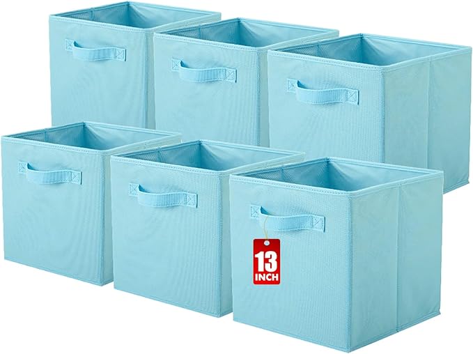 ShellKingdom Storage Bins, Foldable Fabric Storage Cubes And Cloth Storage Organizer Drawer For Closet And Toys Storage, 13 X