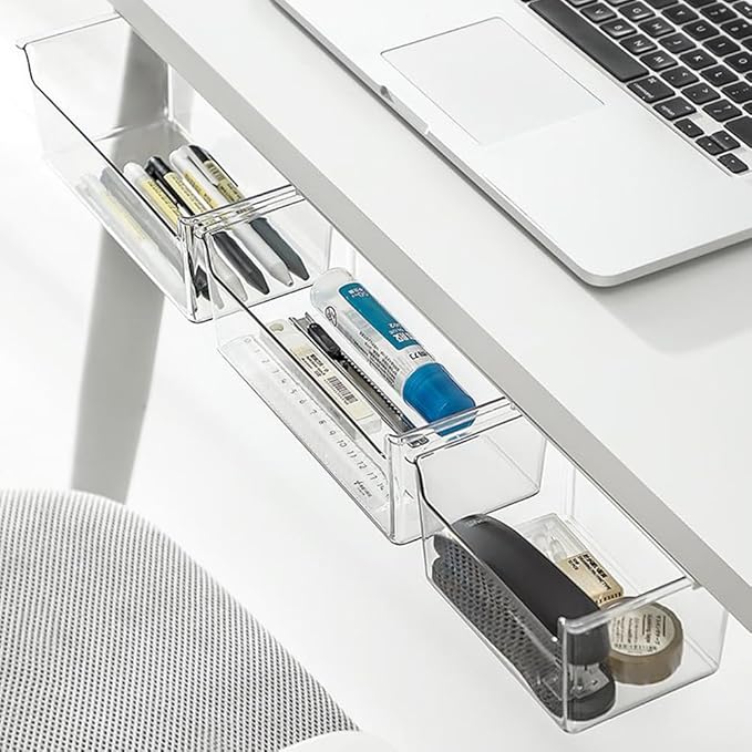 Medicine Cabinet Organizer Wall Mount,Small Pull-Out Organizer Box,Self-adhesive Under Medicine Cabinet Drawer Holder,Make Up