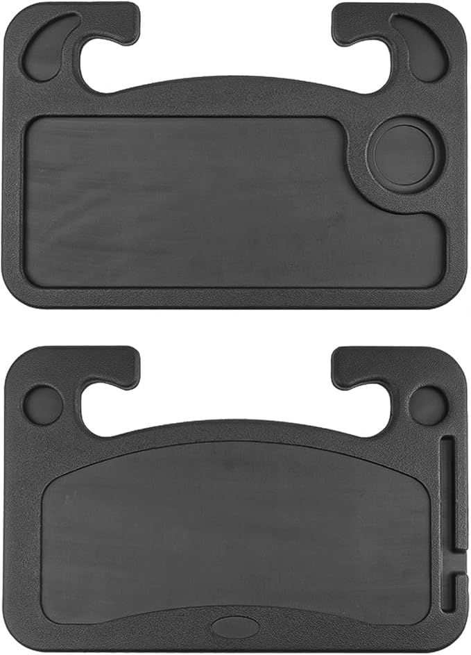 KIGI 2 in 1 Car Steering Wheel Tray for Laptop with Pen Holder Food Table for Car Multipurpose Travel Car Accessories (Black)