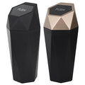 Car Trash Can Bin,Small Garbage Can with Lid,Automotive Cup Holder Mini Cars Trashcan,Portable Car Door Trash Cans,Vehicle Essentials Gadgets Dustbin (2Pcs, Black and Glod)